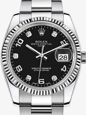 Rolex Oyster Perpetual Date 34 115234-black Watch - 115234-black-1.jpg - mier