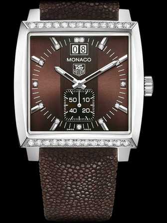 TAG Heuer Monaco Grande Date Diamond Bezel and Diamond Dial WAW1316.EB0025 Watch - waw1316.eb0025-1.jpg - mier