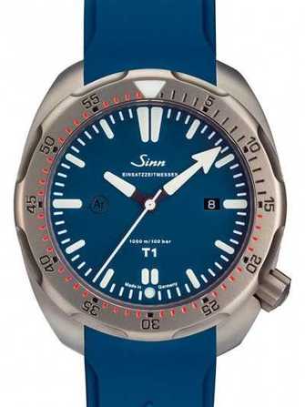 Sinn T2 Blue EZM15 blue silicon Watch - ezm15-blue-silicon-1.jpg - blink