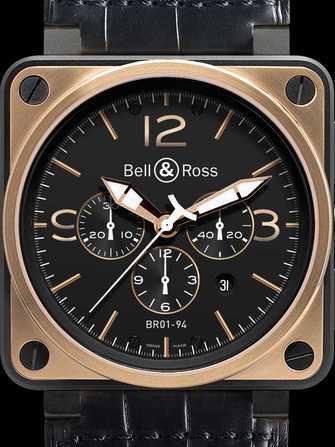 Bell & Ross Aviation BR 01-94 Rose Gold & Carbon Officer Watch - br-01-94-rose-gold-carbon-officer-1.jpg - mier