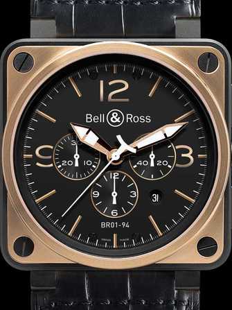 Bell & Ross Aviation BR 01-94 Rose Gold & Carbon Officer 腕表 - br-01-94-rose-gold-carbon-officer-1.jpg - mier