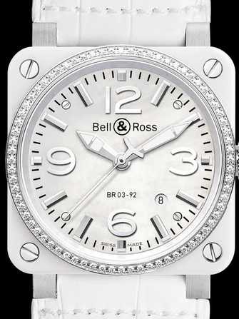 Bell & Ross Aviation BR 03 White Ceramic Diamonds Watch - br-03-white-ceramic-diamonds-1.jpg - mier