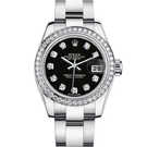 Rolex Lady-Datejust 26 179384-black & diamonds Watch - 179384-black-diamonds-1.jpg - mier