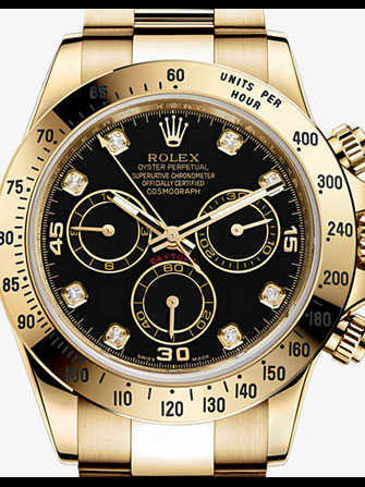 Rolex Cosmograph Daytona 116528-black & diamonds Watch - 116528-black-diamonds-1.jpg - mier