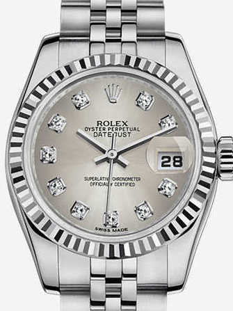 Rolex Lady-Datejust 26 179174-silver & diamonds 腕時計 - 179174-silver-diamonds-1.jpg - mier