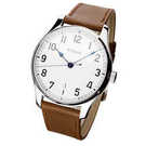 Stowa Marine Automatic White, Brown Leather Strap Watch - automatic-white-brown-leather-strap-1.jpg - mier
