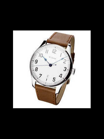 Stowa Marine Automatic White, Brown Leather Strap Watch - automatic-white-brown-leather-strap-1.jpg - mier