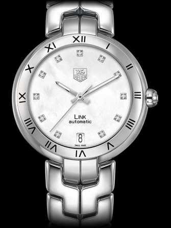 TAG Heuer Link Diamond dial Roman Numeral Bezel WAT2315.BA0956 Watch - wat2315.ba0956-1.jpg - mier