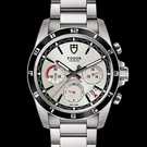 Tudor Grantour 20530N Chronograph White & Steel Watch - 20530n-chronograph-white-steel-1.jpg - mier